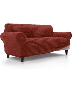 FAVERTI® Funda Sofá 3 plazas Súper Elástica de 180 a 230 cm | Modelo BUFALI | Caldera | Funda Ideal para Cualquier Forma de sofá