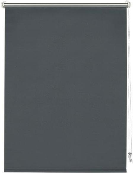 Deco Company Thermal Roller Blind, No Drilling, Clamp Mount, Optimal Light Reflection, Energy Saving, Opaque, All Mounting Parts