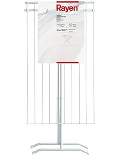 Rayen | Tendedero de acero | Superficie de tendido de 10 m | Tendedero plegable | Para interior y exterior | 90 x 53,5 x 82 cm