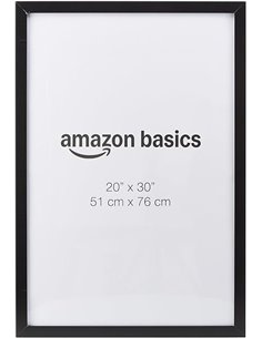 Amazon Basics Rectangular Wooden Poster Photo Frame 20" x 30" Black