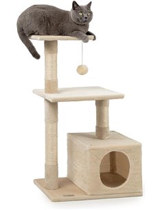 lionto Árbol rascador para Gatos Altura 85 cm, Beige