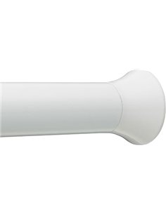 Amazon Basics Barra de Cortina de Ducha con tensión Ajustable, de 61 a 91 cm, Color Blanco