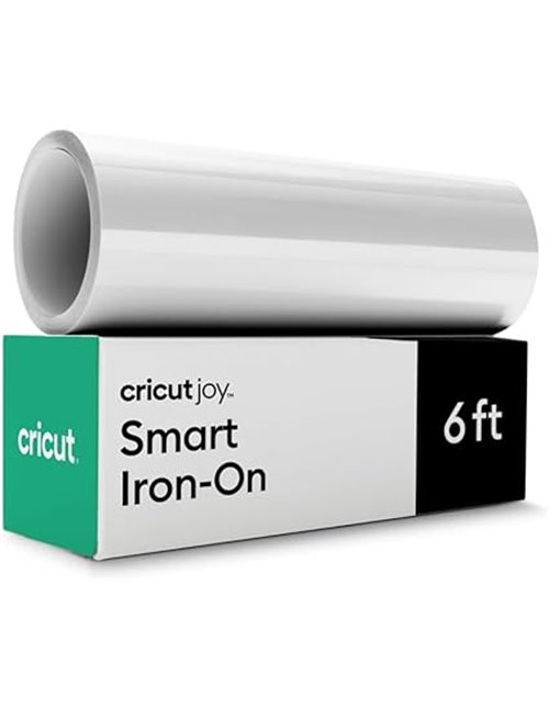 Cricut Joy Smart Vinilo Textil Blanco - Rollo HTV Termoadhesivo para Camisetas - 30.5 cm x 1.8 m