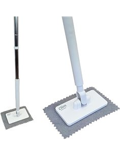 Clim Profesional Mini Mopa Multifunción con Clip, Sin Recambios, Mango de Acero Inoxidable, para Limpieza de Paredes, Azulejos, 