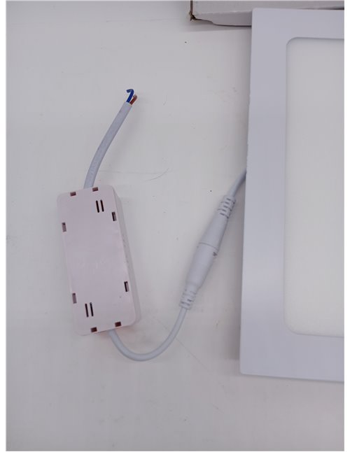 wonderlamp Downlight LED extraplano cuadrado blanco 18W 6000K (Luz fría)