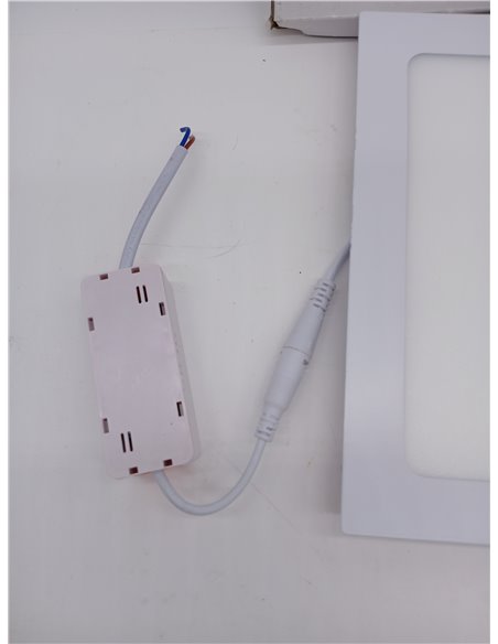 wonderlamp Downlight LED extraplano cuadrado blanco 18W 6000K (Luz fría)