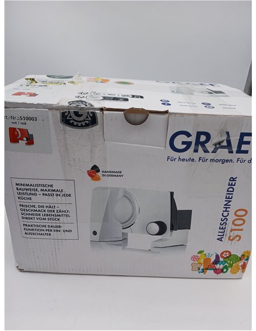 Graef S 10003 Cortafiambres, 170 W, Aluminio, Rojo