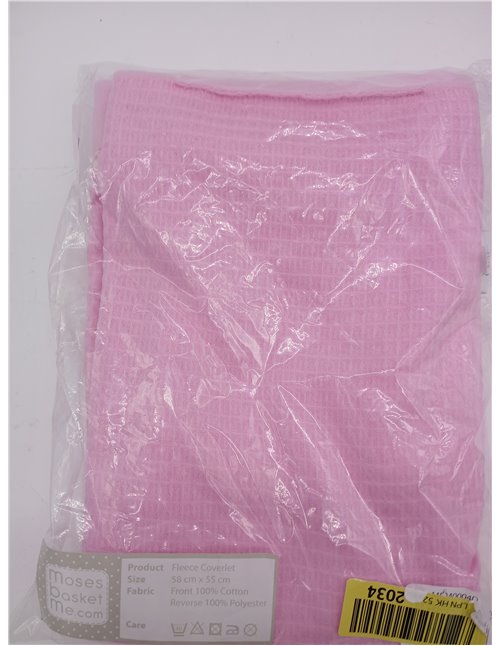 Moses Basket Me - Juego de 2 apósitos Vichy y gofrados para cuffines o cestas de mimbre con forro polar (cuffín no incluido)
