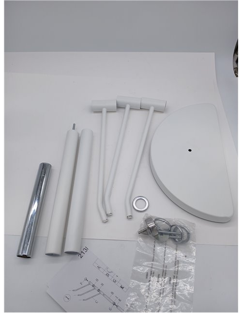 HAKU Möbel Toallero crema, metal, metal - Dim.: AN 33 cm x AL 89 cm x P 43 cm, Estilo: Moderno