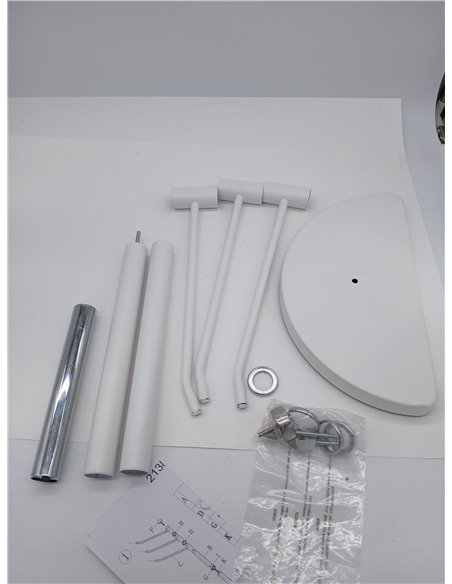 HAKU Möbel Toallero crema, metal, metal - Dim.: AN 33 cm x AL 89 cm x P 43 cm, Estilo: Moderno