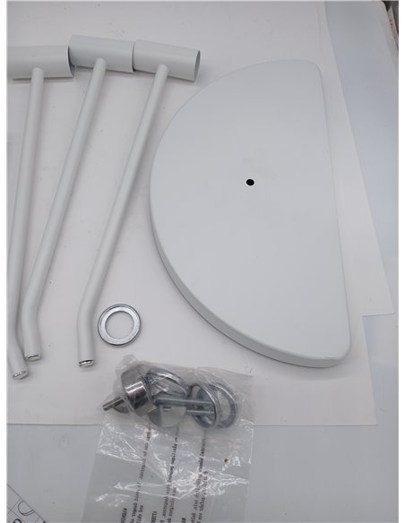 HAKU Möbel Toallero crema, metal, metal - Dim.: AN 33 cm x AL 89 cm x P 43 cm, Estilo: Moderno