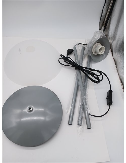 Reality Leuchten R4302-87 – Floor Lamp, TITAN Colour with Built-in Foot Switch, Required 1 x E27 Bulb Maximum 100 W Excluded, Wh