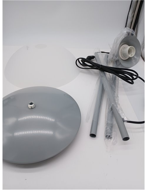 Reality Leuchten R4302-87 – Floor Lamp, TITAN Colour with Built-in Foot Switch, Required 1 x E27 Bulb Maximum 100 W Excluded, Wh