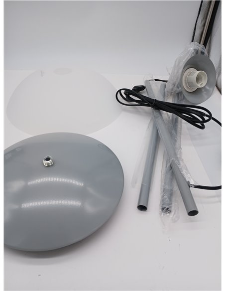 Reality Leuchten R4302-87 – Floor Lamp, TITAN Colour with Built-in Foot Switch, Required 1 x E27 Bulb Maximum 100 W Excluded, Wh