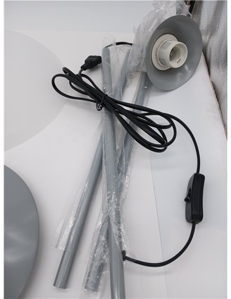 Reality Leuchten R4302-87 – Floor Lamp, TITAN Colour with Built-in Foot Switch, Required 1 x E27 Bulb Maximum 100 W Excluded, Wh