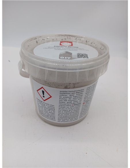 Rayher Hormigón creativo, gris claro, 1 kg, para manualidades con moldes, 34152000