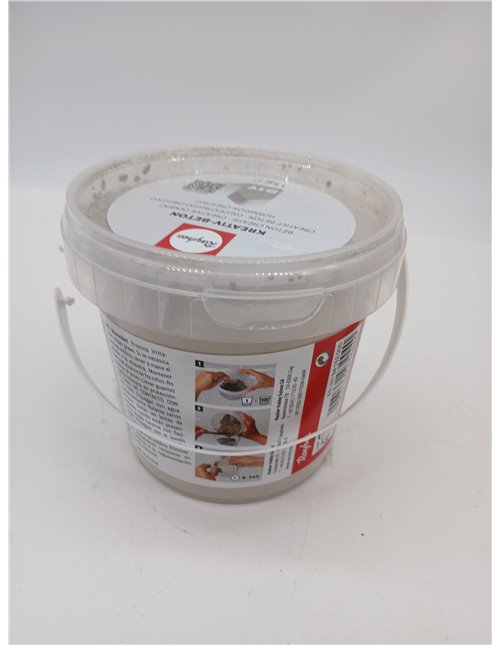Rayher Hormigón creativo, gris claro, 1 kg, para manualidades con moldes, 34152000