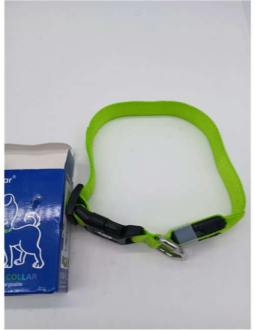 PcEoTllar Collar Luz para Perro Recargable, Collar LED Impermeable con 7 Colores Ajustable para Perros Pequeños, Medianos y Gran