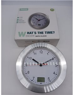 Hama Reloj de baño (Reloj de baño con Ventosa, Reloj con termómetro, Reloj de Pared sin Ruido de tictac, analógico, Reloj de Cua 2