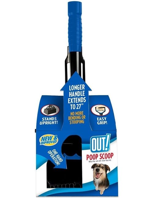 OUT! One Handed, Easy squeeze Dog Poop Scoop