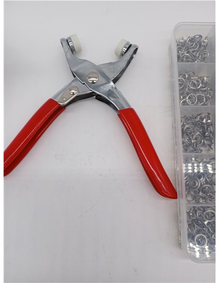 Chiluxendo 200 Sets Pistola Botones de Presion, 9.5mm Plata Corchetes de Presion Metalicos, Corchetes Costura, Snaps Metalicos, 