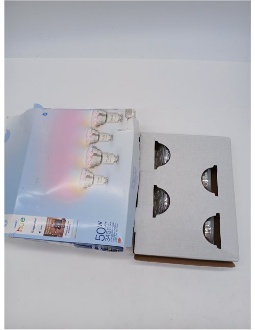 Philips Hue Essential Foco LED GU10, Bombilla LED Inteligente, Luz ambiente blanca y de colores, 4,7 W, 2200 K-6500 K, 345 lm, r