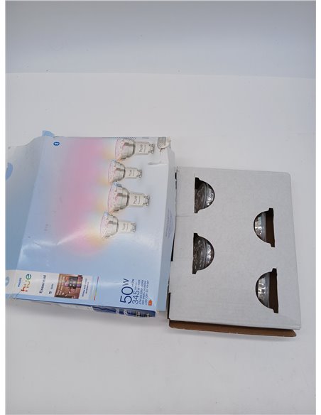 Philips Hue Essential Foco LED GU10, Bombilla LED Inteligente, Luz ambiente blanca y de colores, 4,7 W, 2200 K-6500 K, 345 lm, r