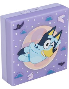 Paladone Bluey Lámpara nocturna con sensor automático, brillo ajustable, luz led adhesiva para pared, funciona con pilas, para d