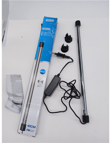 Nobleza - LED Aquarium Light, Fish Tank Lamp Lighting for Aquarium Plants with Different Voltage Length(40cm 2W, White Light)