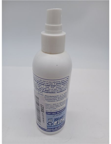 Loción desenredante – Facilita el cepillado y ayuda a desenredar los nudos del pelo del perro – 1 botella de 200 ml