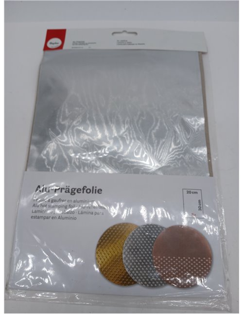 Rayher Láminas aluminio para grabar, plata, 3 ud, 20x30 cm, manualidades 3D y Scrapbooking, 2707022