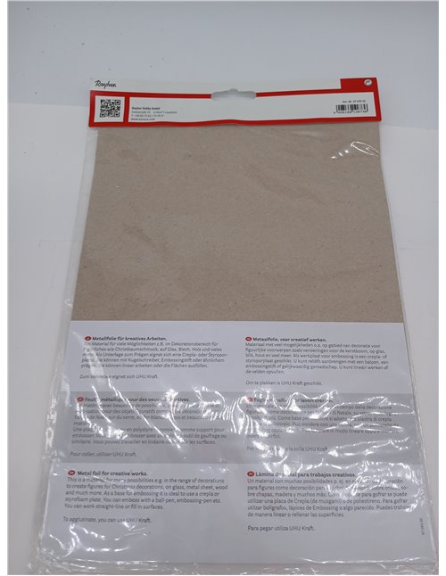 Rayher Láminas aluminio para grabar, plata, 3 ud, 20x30 cm, manualidades 3D y Scrapbooking, 2707022