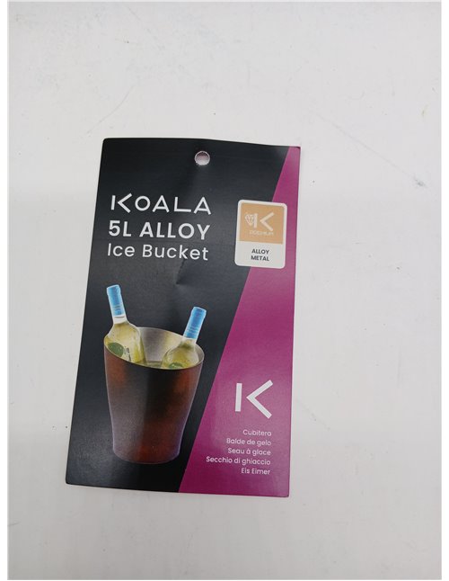 Cubitera Metálica Profesional Alloy 5L - Para 2 Botellas de Vino o Champagne - Diseño Elegante en Aluminio color Vintage