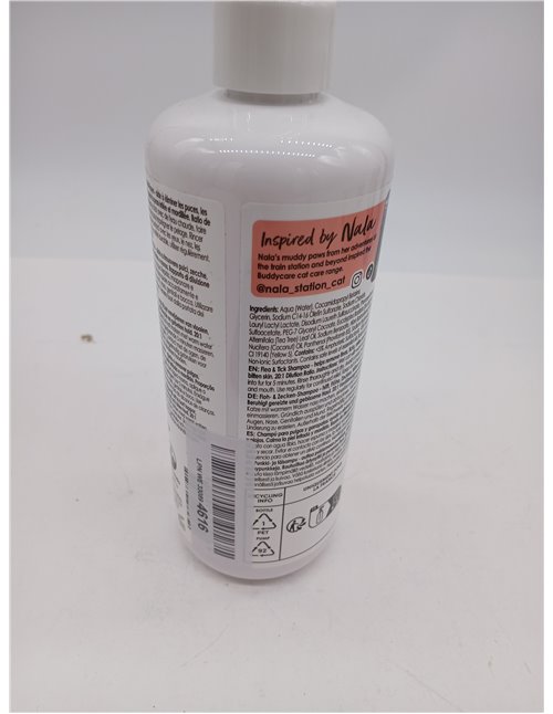 Buddycare Champú para Gatos contra pulgas y garrapatas - Elimina pulgas, garrapatas y ácaros - Champú de Limpieza Profunda para 