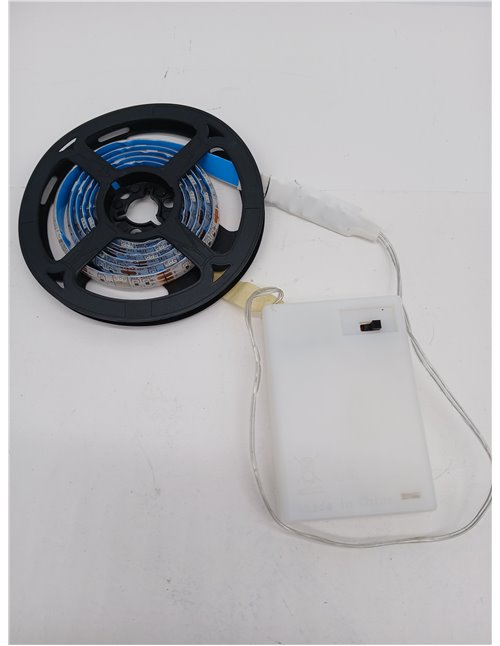 tira luz LED Color Blanco 100 cm 33 in. + Batería Caja + interruptor, funciona con pilas, multicolor