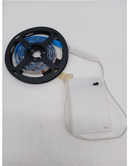tira luz LED Color Blanco 100 cm 33 in. + Batería Caja + interruptor, funciona con pilas, multicolor