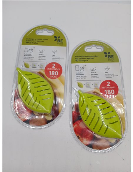 BEfresh HOME - Frutas y verduras FRESCAS durante un 40% más de TIEMPO | Para uso dentro y fuera de la nevera | Pack de 1 año | 2