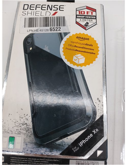 COQUE DEFENSE SHIELD NOIR: APPLE IPHONE XR