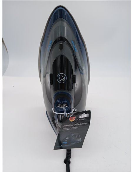 Braun TexStyle 9 SI9682 DB Steam Iron with FreeGlide 3D Technology, Vertical Steam, Anti-Drip Function, Self-Cleaning Function, 