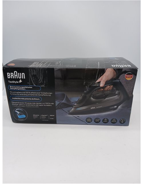 Braun TexStyle 9 SI9682 DB Steam Iron with FreeGlide 3D Technology, Vertical Steam, Anti-Drip Function, Self-Cleaning Function, 