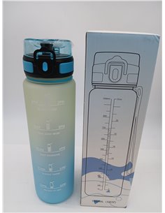 Botella Agua 1L, Botella con Filtro Reutilizable, Botella Agua con Marcador de Tiempo, Botella Motivacional sin BPA, Cantimplora 2