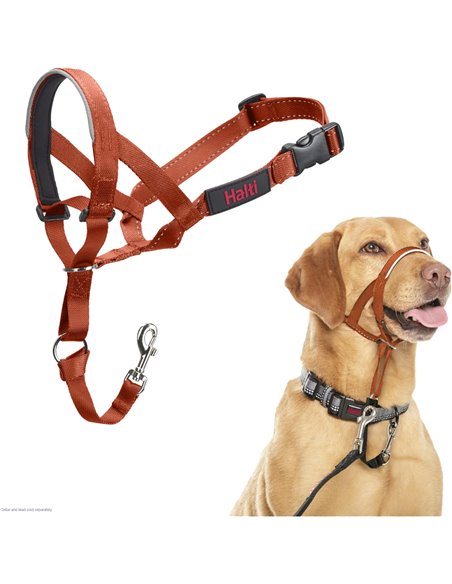 Collar Ronzal HALTI talla 3- para Evitar Que tu Perro Tire de la Correa, Ajustable con Banda de Nariz Acolchada.