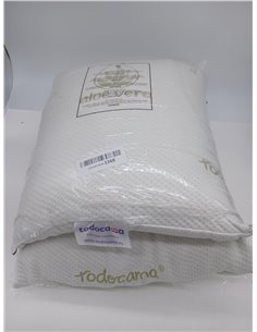 Todocama - Memory Foam Pillow, Compact Core, Double Cover with Zipper, Aloe Vera Plus Fabric, Thermo-adjustable Neck Adaptabilit 2