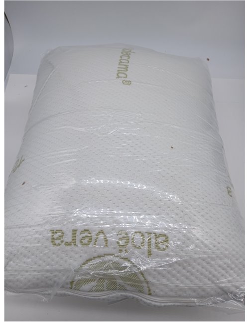 Todocama - Memory Foam Pillow, Compact Core, Double Cover with Zipper, Aloe Vera Plus Fabric, Thermo-adjustable Neck Adaptabilit
