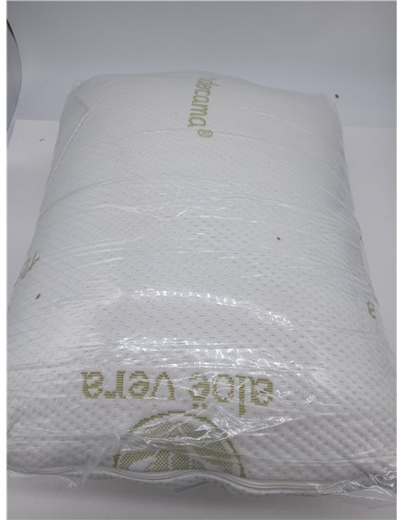 Todocama - Memory Foam Pillow, Compact Core, Double Cover with Zipper, Aloe Vera Plus Fabric, Thermo-adjustable Neck Adaptabilit