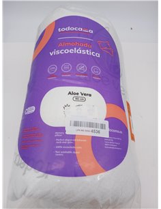 Todocama - Almohada viscoelástica, 90 cm núcleo Compacto. Doble Funda con Cremallera. Tejido Aloe Vera. Termorregulable adaptabi 2