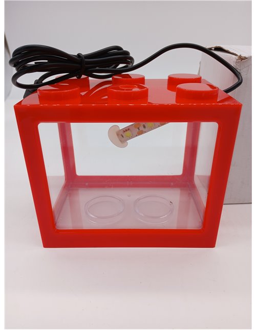 Mini Acrylic Fish Tank, Aquarium Starter Kits Mini Fish Tank Aquarium Cube Stackable Tank Desktop Mini Aquarium Tank Bowl with U