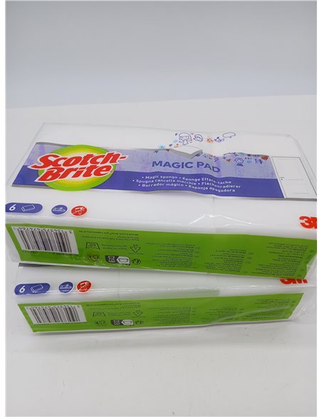 Scotch-Brite Esponja Mágica de Limpieza, Paquete Económico de 12 Esponjas, Borrador Mágico, Elimina Las Manchas de Paredes, Zapa