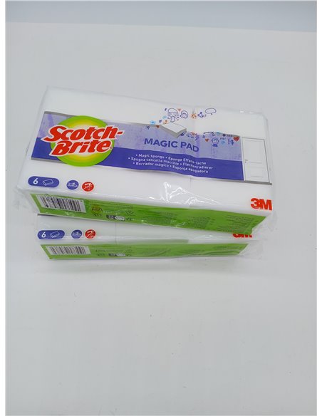 Scotch-Brite Esponja Mágica de Limpieza, Paquete Económico de 12 Esponjas, Borrador Mágico, Elimina Las Manchas de Paredes, Zapa