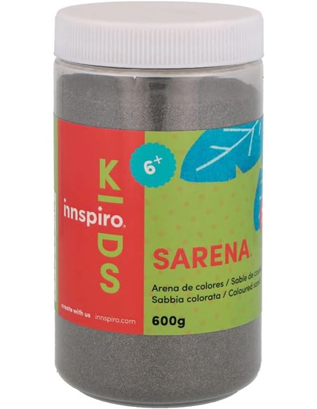 INNSPIRO Arena de colores plata 600 Gr., para Decoración y Manualidades